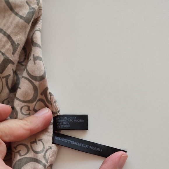 Guess Y2K Signature bag cream with silver tone hardware snake skin - Picture 5 of 10